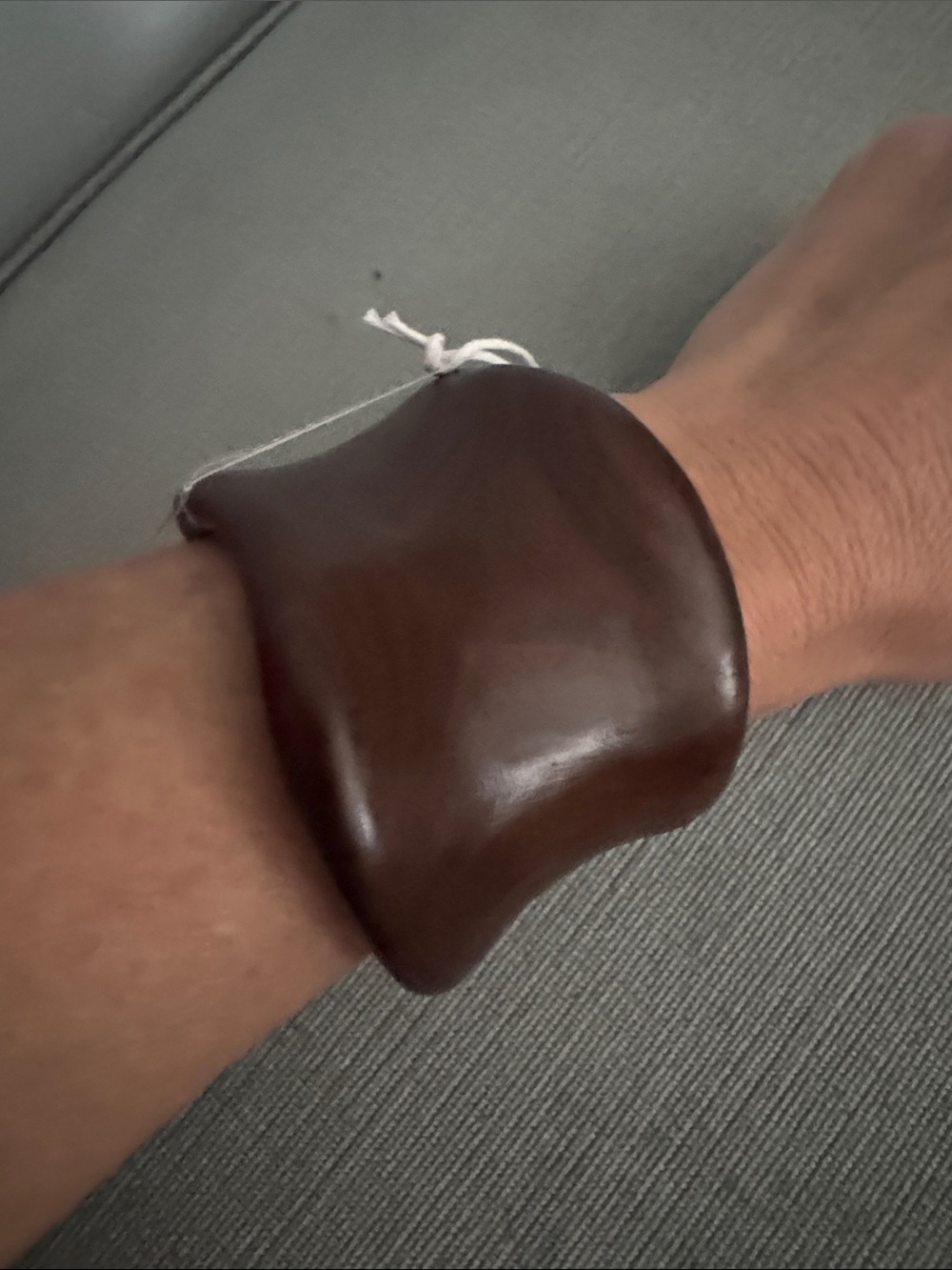 COS Dark Brown wood braclet  Cuff
